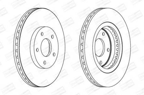 Диск тормозной NISSAN QASHQAI передн. CHAMPION 562578CH (фото 1)