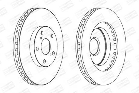 Диск тормозной TOYOTA AURIS передн. CHAMPION 562621CH (фото 1)