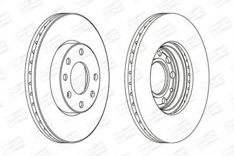 Диск тормозной OPEL ASTRA G, вент. CHAMPION 562069CH (фото 1)