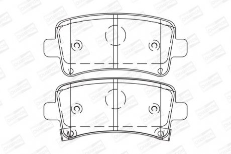 Колодки гальмівні дискові задні Opel/ Vauxhall Insignia (08-) CHAMPION 573313CH (фото 1)