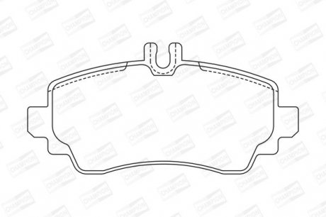 Колодки гальмівні дискові передні MB A160, A170, A190 CHAMPION 571945CH (фото 1)