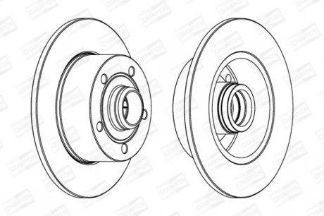 Диск тормозной AUDI A4 задн. CHAMPION 561982CH-1 (фото 1)