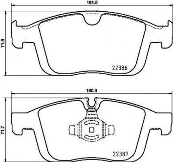 Гальмівні колодки дискові BREMBO P86 026 (фото 1)