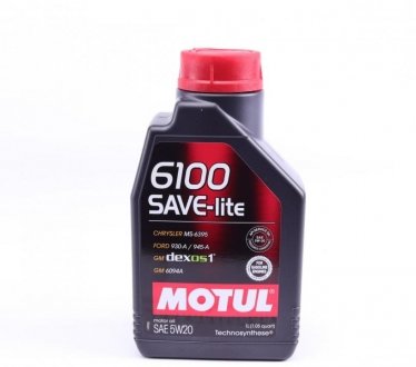 Масло моторное 6100 Save-Lite 5W-20 (1 л) MOTUL 841311 (фото 1)