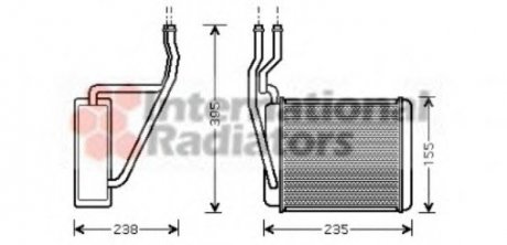 Радиатор отопителя FD FIESTA5/FUSION ALL 02- Van Wezel 18006329 (фото 1)