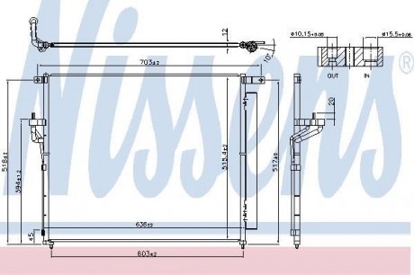 Конденсер FORD RANGER (TKE) (11-) 2.2 TDCI NISSENS 940266 (фото 1)