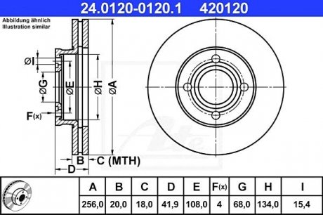 Гальмівний диск ATE 24.0120-0120.1 (фото 1)