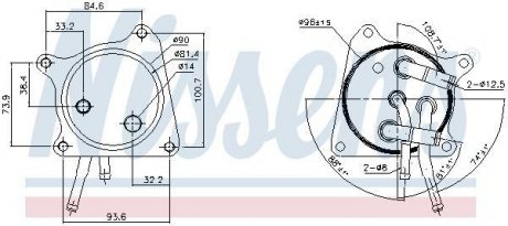 Масляный Радіатор DODGE CALIBER (06-) 2.4 i 16V NISSENS 91119 (фото 1)