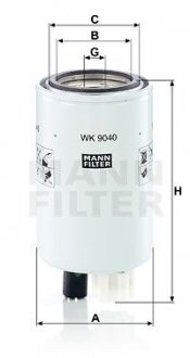 Фільтр палива -FILTER MANN WK 9040 (фото 1)