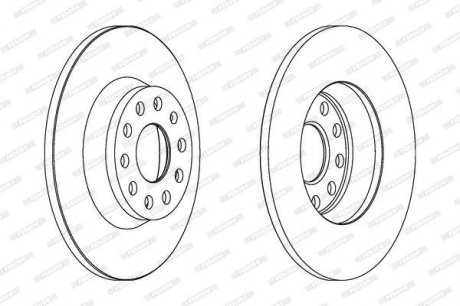 Гальмівний диск FERODO DDF1306C (фото 1)