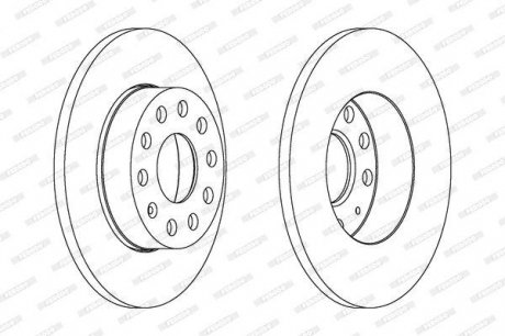 Гальмівний диск FERODO DDF1276C (фото 1)