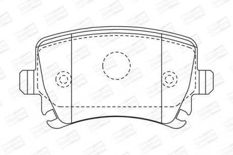 Колодка торм. диск. AUDI A4, SEAT, SKODA,VW задн. CHAMPION 573158CH (фото 1)