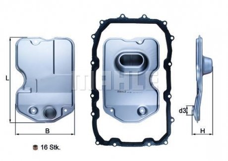 Фільтр АКП VW Touareg/Porsche Cayenne 3.0-5.0 TDI MAHLE / KNECHT HX160KIT (фото 1)