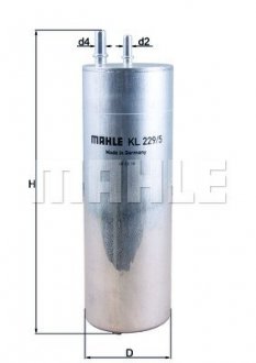 Фільтр палива ORIGINAL MAHLE KL229/5 (фото 1)