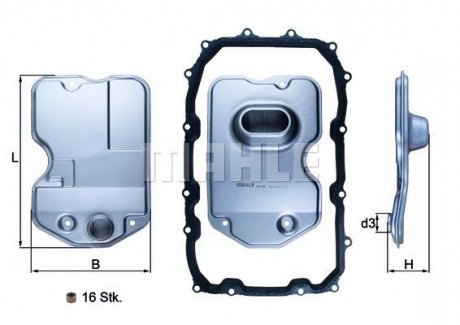 Фільтр мастильний до автоматичної коробки перемикання передач ORIGINAL MAHLE HX160KIT (фото 1)