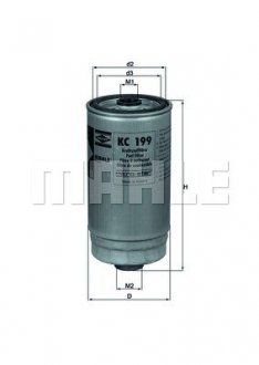 Фильтр топливный ORIGINAL MAHLE KC199 (фото 1)