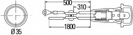 Ліхтар, показник повороту HELLA 2BM 003 563-111 (фото 1)