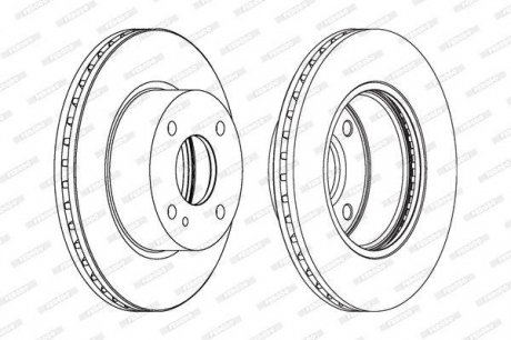 Гальмівний диск FERODO DDF1740C (фото 1)