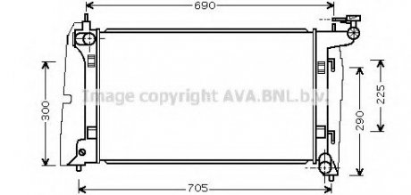 Радіатор охлаждения TOYOTA COROLLA (E12, E13) (01-) AVA COOLING TO2323 (фото 1)