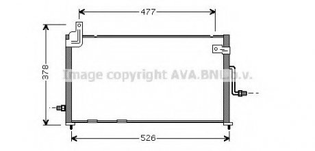 Конденсатор кондиціонера DAEWOO MATIZ (98-) 0.8/1.0 (вир-во) AVA COOLING DW5044 (фото 1)