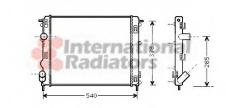 Радиатор охлаждения DACIA LOGAN I 1.4/1.6 Van Wezel 43002269 (фото 1)