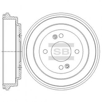 Тормозной барабан BRAKE Hi-Q (SANGSIN) SD1094 (фото 1)