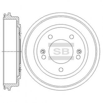 Тормозной барабан BRAKE Hi-Q (SANGSIN) SD1097 (фото 1)