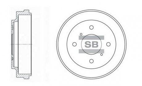 Тормозной барабан BRAKE Hi-Q (SANGSIN) SD4212 (фото 1)