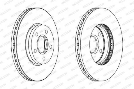 Диск гальмівний FERODO DDF1222C (фото 1)
