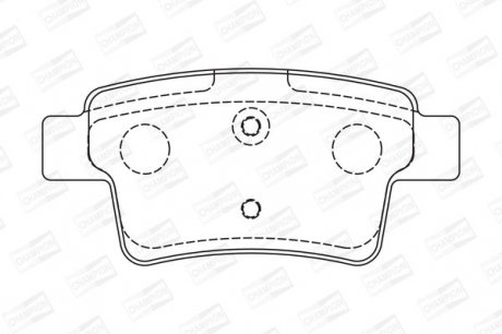 Колодки тормозные дисковые задні CITROEN C4 Grand Picasso I (UA_) 06-13, C4 Pic CHAMPION 573194CH (фото 1)