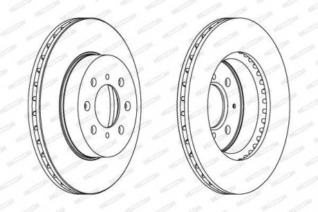 Гальмівний диск FERODO DDF492C (фото 1)
