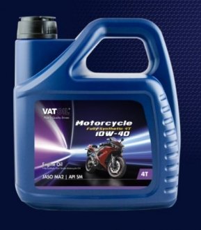 Мото олива Motorcycle 4T full synthetic 10W40 / 4л. / (API SM, JASO MA2) VATOIL 50504 (фото 1)