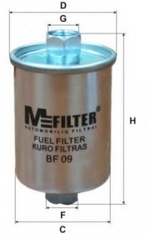 Фильтр топливный DAEWOO NEXIA 95- M-FILTER BF09 (фото 1)