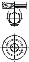 Поршень KOLBENSCHMIDT 40 338 600 (фото 1)