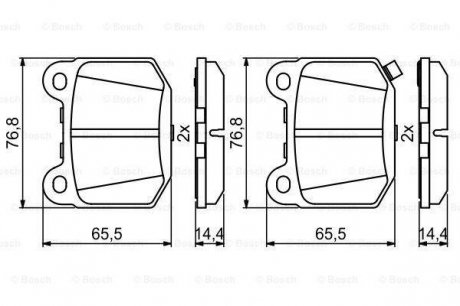 Гальмівні колодки, дискові BOSCH 0 986 494 865 (фото 1)