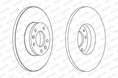 Гальмівний диск FERODO DDF1602C (фото 1)