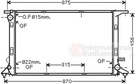 Радіатор охолодження AUDI A4/A7 (вир-во) Van Wezel 03002290 (фото 1)