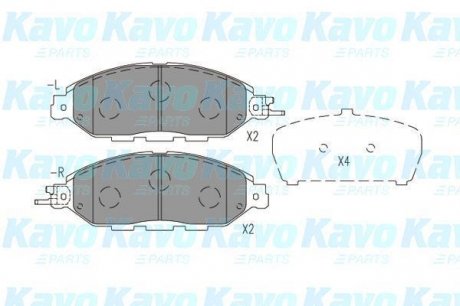 Комплект гальмівних колодок PARTS KAVO KBP-6623 (фото 1)