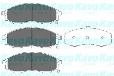 Комплект гальмівних колодок PARTS KAVO KBP-6518 (фото 1)