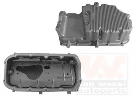 Поддон, масляный картера двигателя FIAT Doblo, Idea, Punto 1,9JTD Van Wezel 1636071 (фото 1)