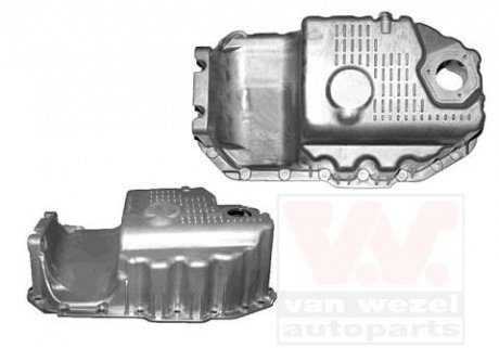 Поддон, масляный картера двигателя VAG 1.4 16v/1.6FSi Trous Van Wezel 5894072 (фото 1)