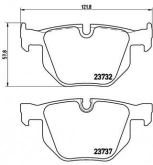 Гальмівні колодки дискові P06 033X BREMBO P 06 033X (фото 1)