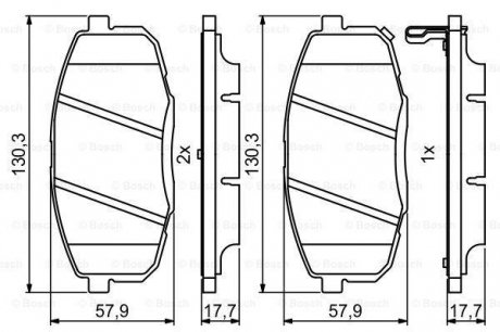 Гальмівні колодки дискові BOSCH 0 986 494 995 (фото 1)