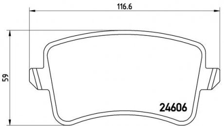 Тормозные колодки дисковые BREMBO P85100X (фото 1)