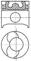 Поршень двигуна NURAL 87-502700-00 (фото 1)