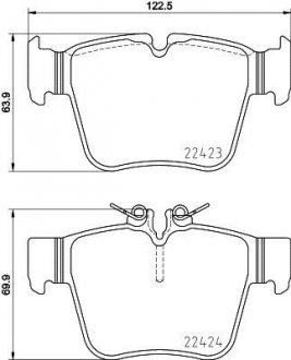 Гальмівні колодки дискові P50 133 BREMBO P50133 (фото 1)