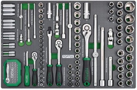 Набор инструмента 1/4", 3/8", 1/2" 126ед (в ложементе) Toptul GEDC611 (фото 1)