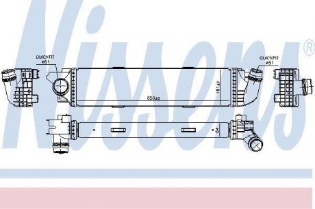 Интеркулер FIAT TALENTO (16-) 1.6 D NISSENS 96149 (фото 1)