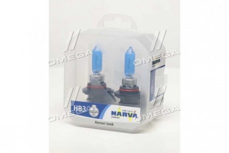 Лампа накаливания TWIN SET HB3 12V 65W RANGE POWER WHITE NARVA 48625S2 (фото 1)