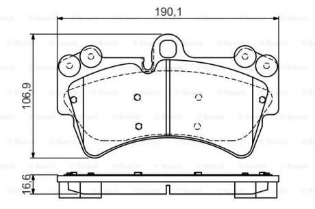 Гальмівні колодки дискові AUDI/PORSCHE/VW Q7/Cayenne/Touareg "F "02-10 BOSCH 0986495435 (фото 1)